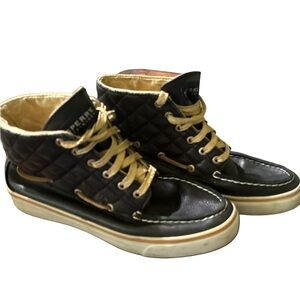 Sperry top sliders, high top size 7 black